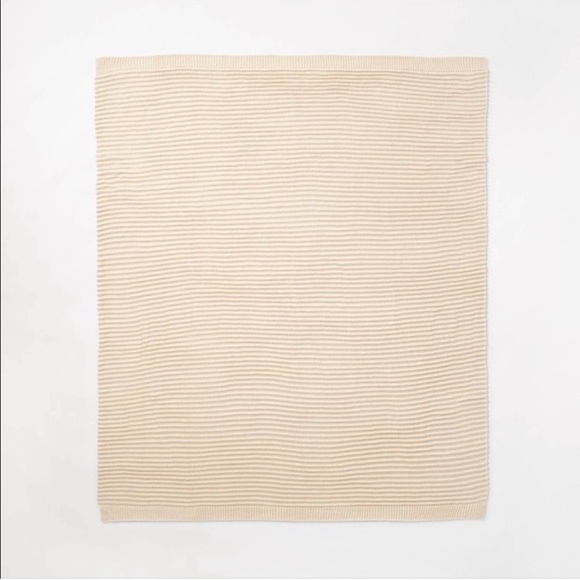 Studio McGee w Threshold cream rib knit blanket NWT - Picture 4 of 6